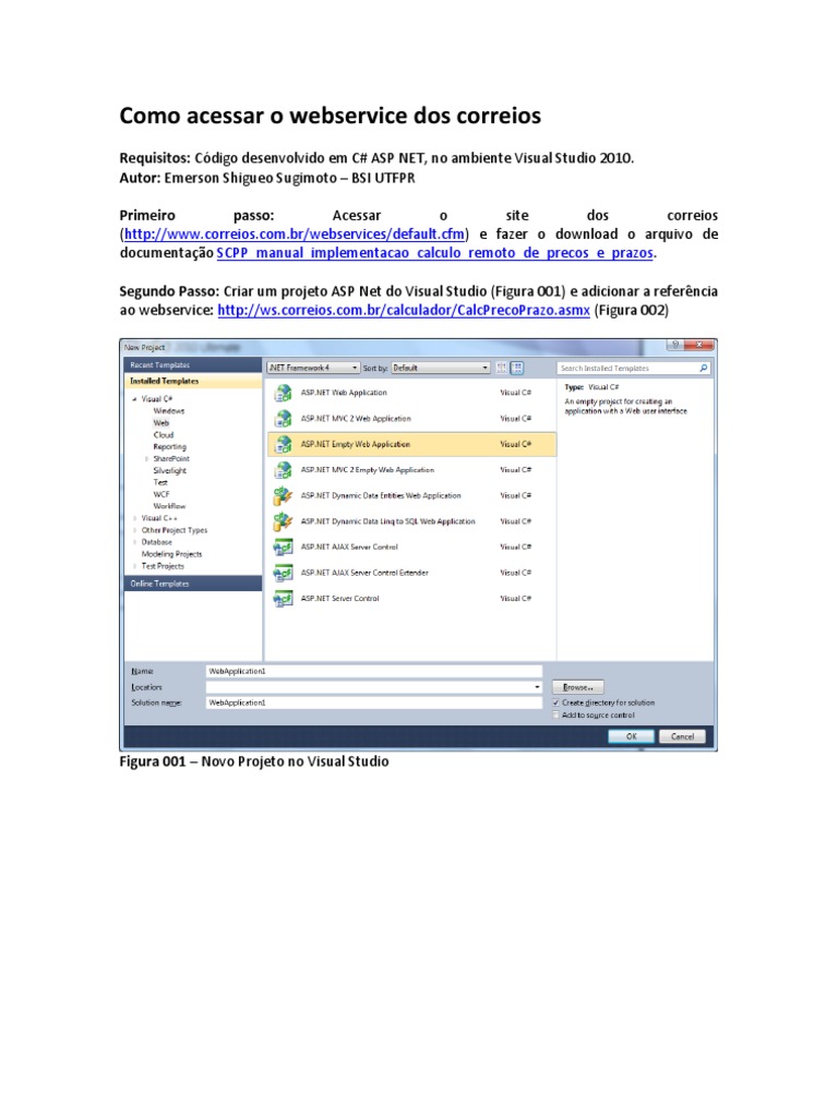 Acesso ao Webservice dos Correios em C# | PDF | Xhtml | Rede mundial de ...
