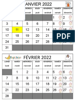 CALENDRIER Modifiable 2021-2022