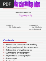 Cryptography: A Project Report On