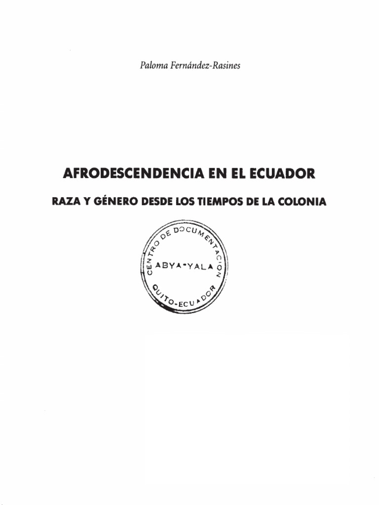 Afrodescendencia y Género en Ecuador | PDF | Estudios de género | Feminismo
