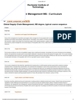 View Degree Details: Global Supply Chain Management MS - Curriculum