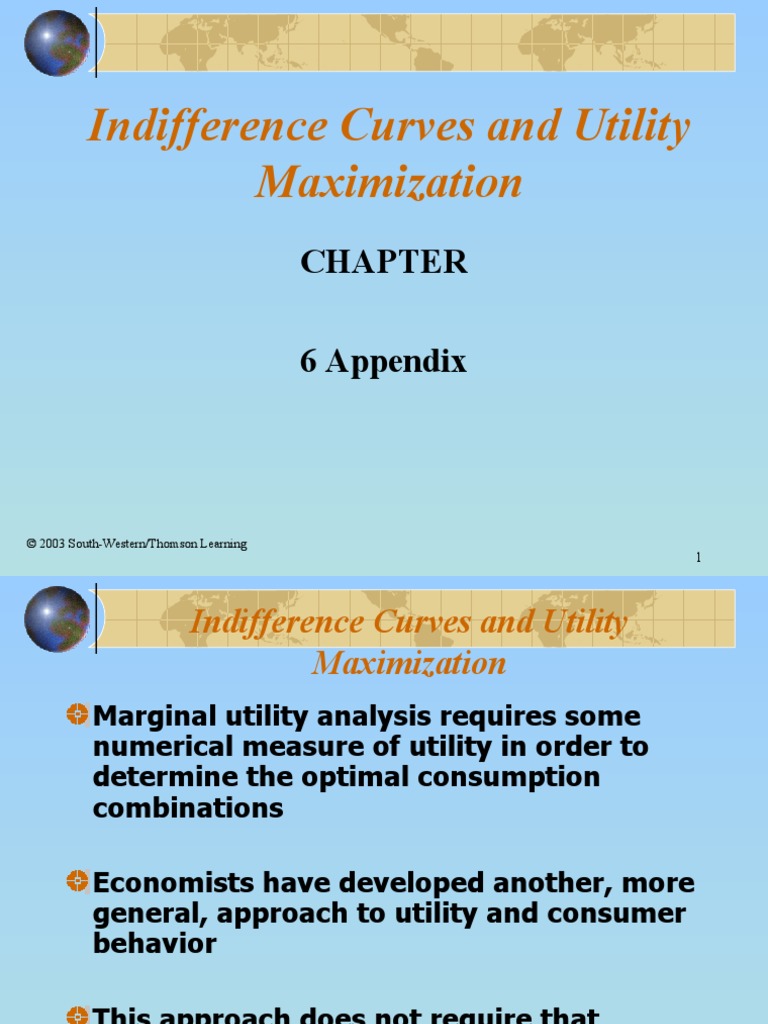 Indifference Curves and Utility Maximization: 6 Appendix | PDF ...