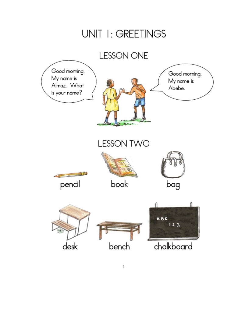English Grade 1 PDF Classroom