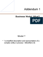 Addendum 1: Business Model: What?