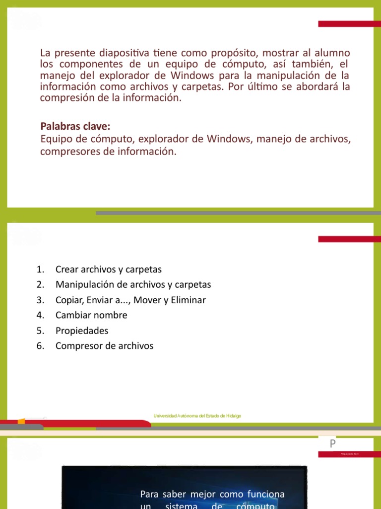 Componentes y Manejo de Windows | PDF | Archivo de computadora ...