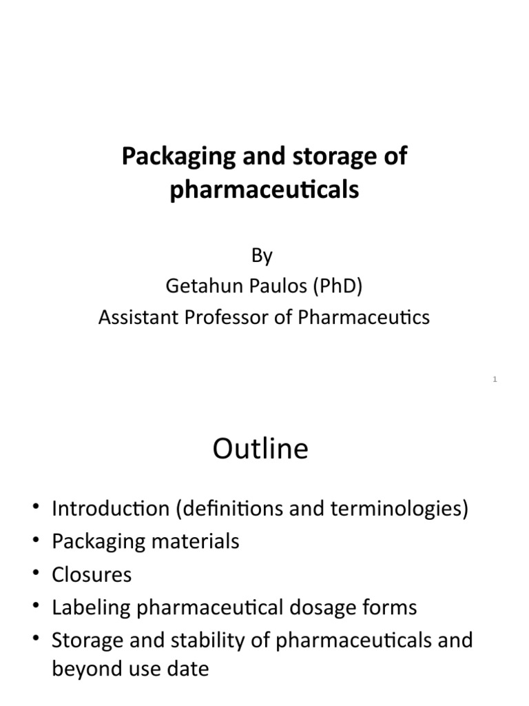 Pharmaceutical Packaging & Storage Condition PDF Glasses
