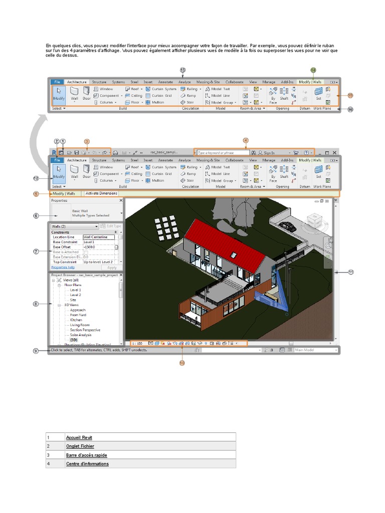 Personnaliser l'interface Revit | PDF | Interface graphique | DoubleClick