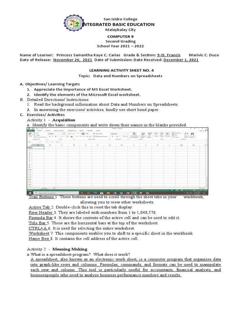Understanding the Key Components and Functions of Microsoft Excel ...