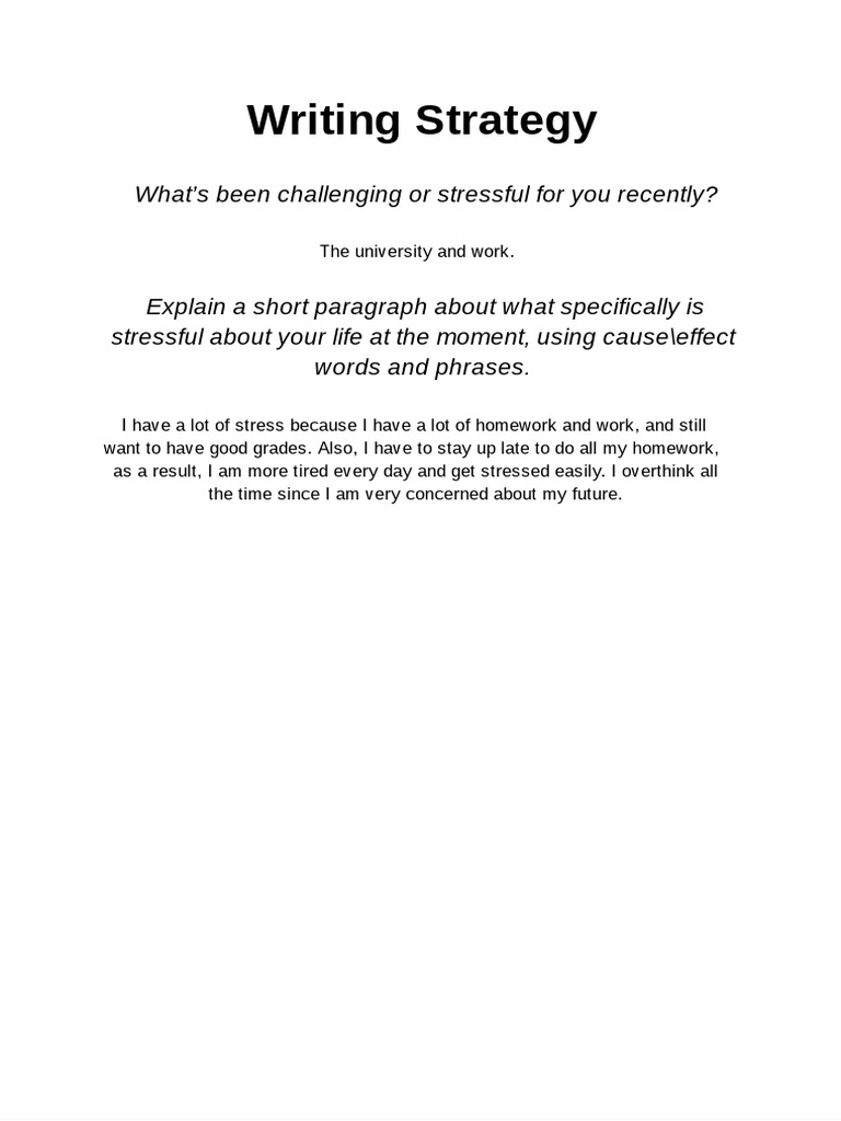 Writing Strategy | PDF