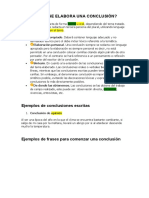 Cómo Se Elabora Las Conclusiones y Recomendaciones