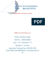 Government Engineering College Bharatpur AI Training