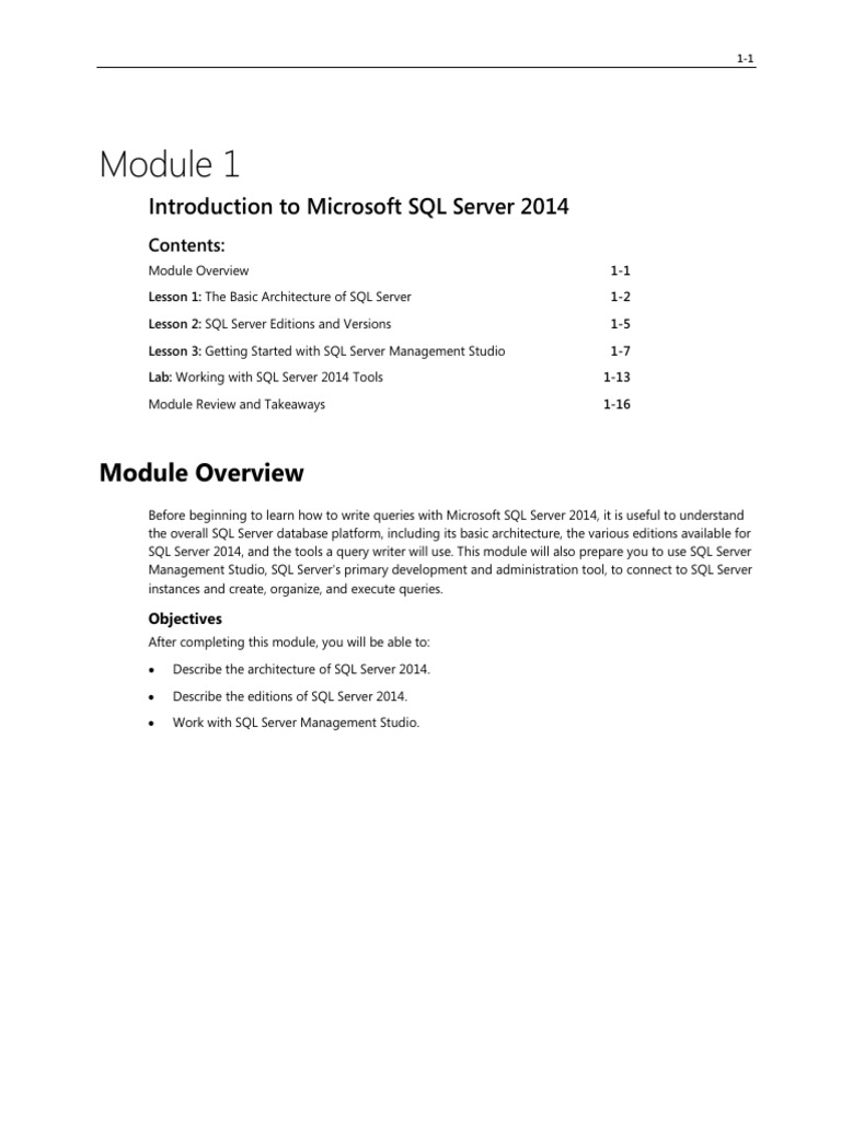 Official Microsoft Learning Product 20461C Querying Microsoft SQL ...