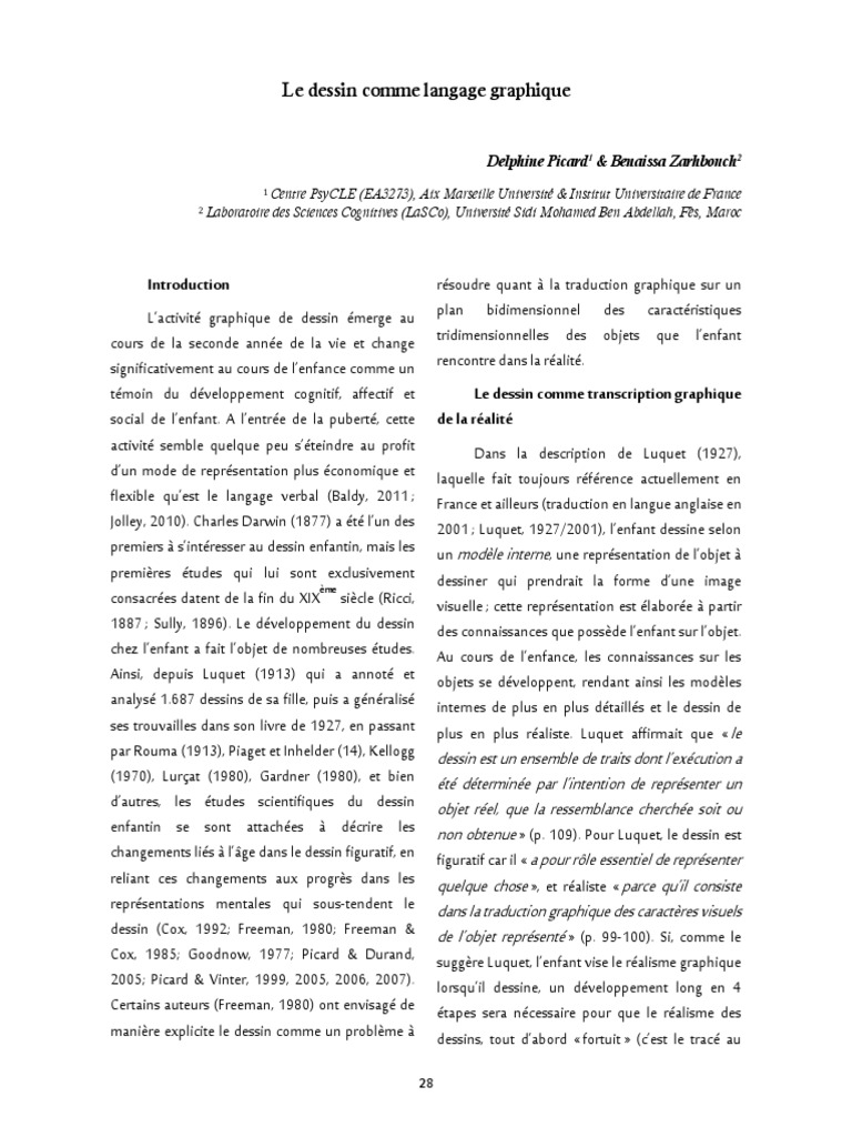 Évolution du Dessin Enfantin et Différences Sexuelles | PDF | Dessin ...