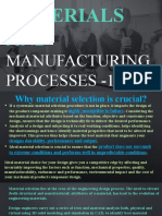 Materials: Manufacturing Processes - 1