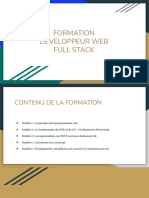 FORMATION DÉVELOPPEUR WEB FULL STACK - Séance I