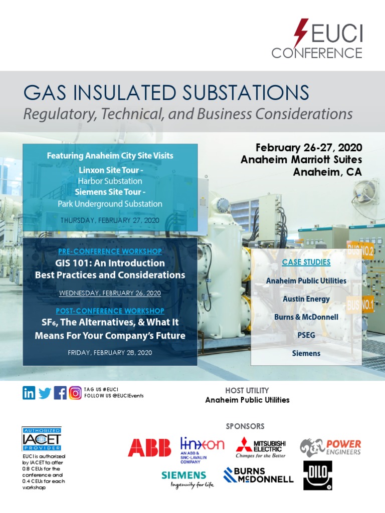 Gas Insulated Substations Conference 2020 | PDF | Electrical Substation ...