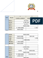 Master Time Table 2021-22