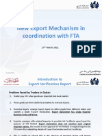 New Export Mechanism in Coordination With FTA - 17032021