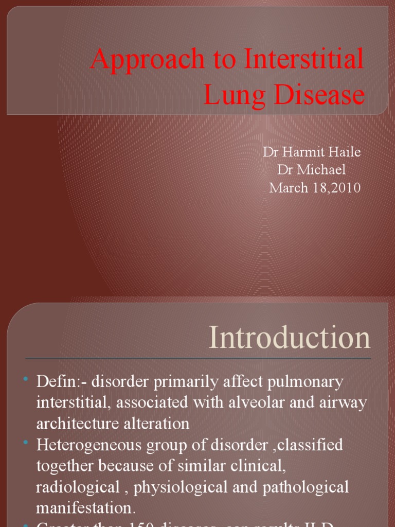 Interstitial Lung Disease Overview | PDF | Diseases And Disorders ...