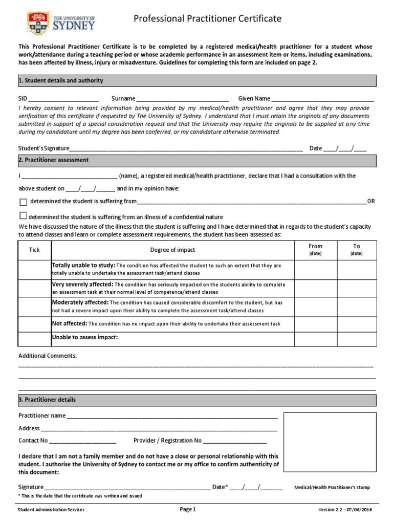 Professional Practitioner Certificate PDF Physician Health Sciences