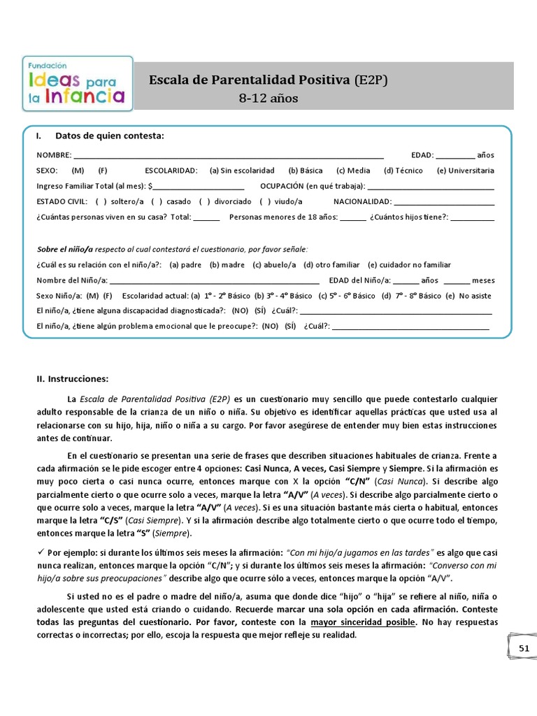 E2P 2015 8-12 Años | PDF