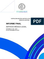 Informe Final: Servicio Médico Legal