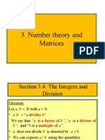 Number Theory and Matrices (NTM