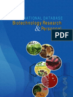 National Database - Biotechnology Research and Personnel