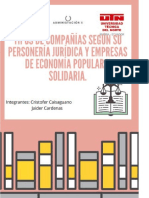 TIPOS DE COMPAÑÍAS SEGÚN SU PERSONERÍA JURÍDICA