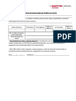 Formulario Aviso Sinistro Autorizacao Credito Conta