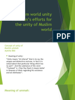 Muslim Unity Through Pakistan's Efforts