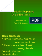 The Periodic Properties of The Elements