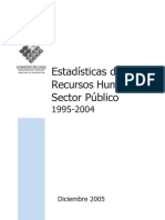 Estadísticas de Recursos Humanos Del Sector Público 1995-2004