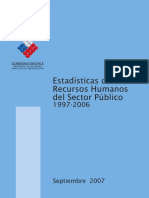 Estadísticas de Recursos Humanos Del Sector Público 1997-2006