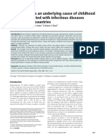 Malnutrition As An Underlying Cause of Childhood Deaths Associated With Infectious Diseases in Developing Countries