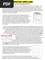 Securing and Packaging Evidence Close Read