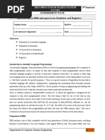 Lab Manual 5 Semester Experiment No.01 Introduction To 8086 Microprocessor Emulator and Registers