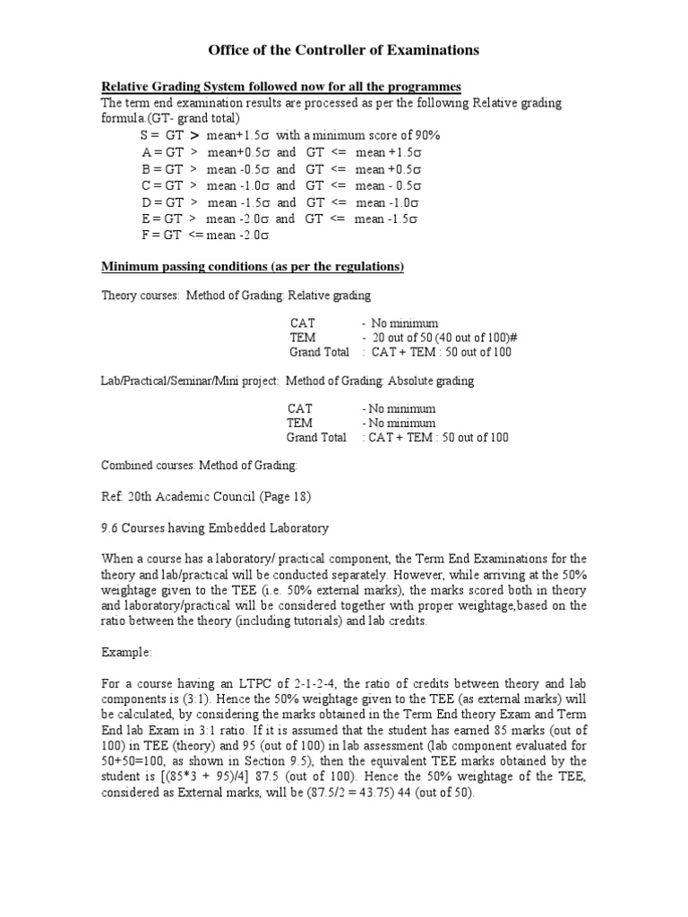 Relative Grading System New | PDF | Test (Assessment) | Behavior ...