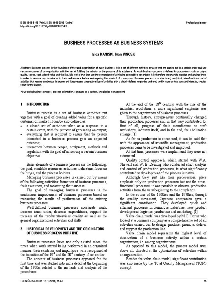 Business Processes in Organizations | PDF | Business Process | Business ...