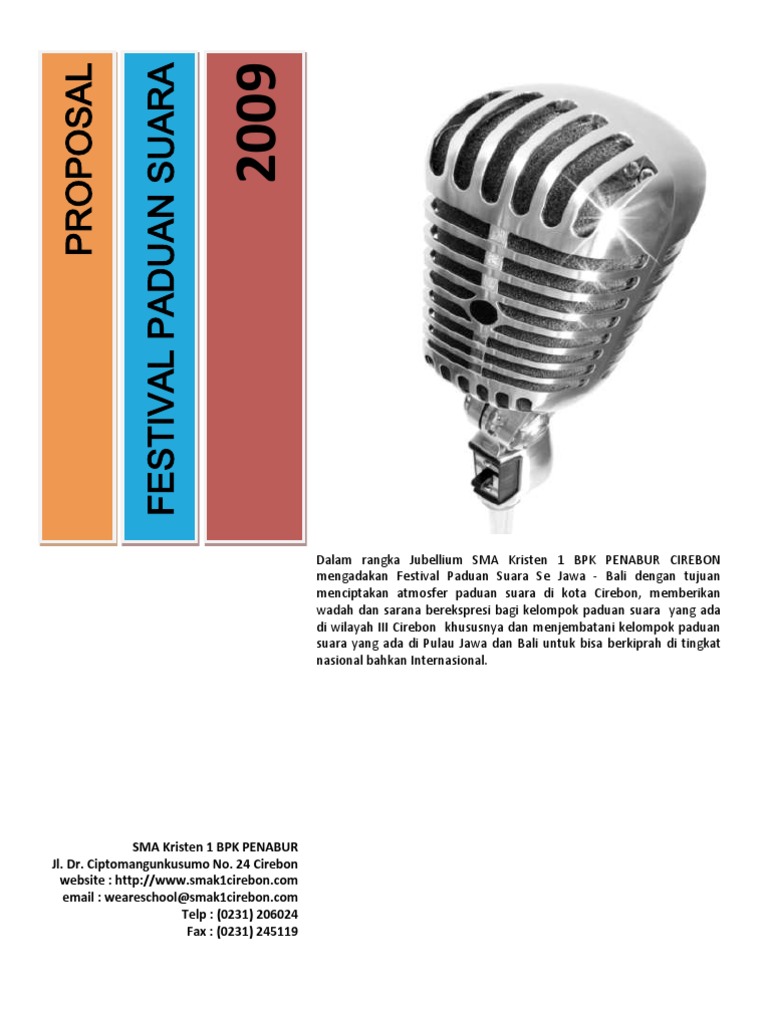 Contoh Proposal Festival Musik - Contoh Soal2