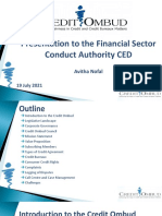 Credit Ombud. Presentation To FSCA CED. 19 July 2021