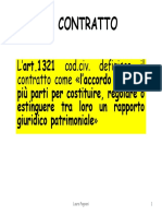 Il Contratto: L'art.1321 Cod - Civ. Definisce Il Contratto Come L'accordo Di Due o