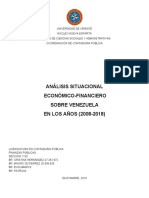 Análisis de indicadores económicos y financieros de Venezuela 2008-2018