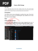 Create A Blob Storage: Use Case