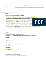 Review Test: Unit 1: Focus On Grammar 5E Level 4