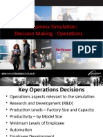Business Simulation - Operations Management Decisions
