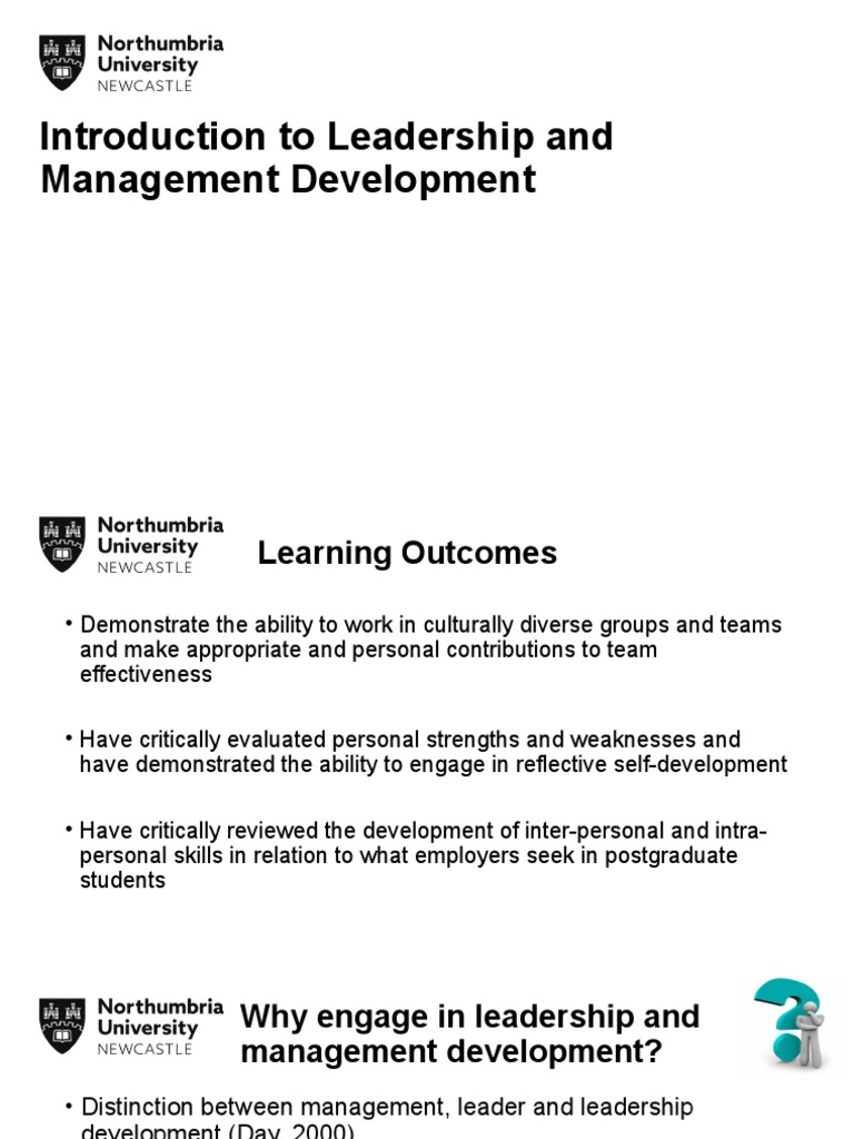 Leadership and Management Development Guide | PDF | Leadership | Self ...