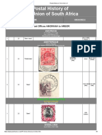 Postal History of The Union of South Africa: Post Offices AMORANA To ARBOR