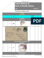Postal History of The Union of South Africa: Post Offices ALDAM To ALICE