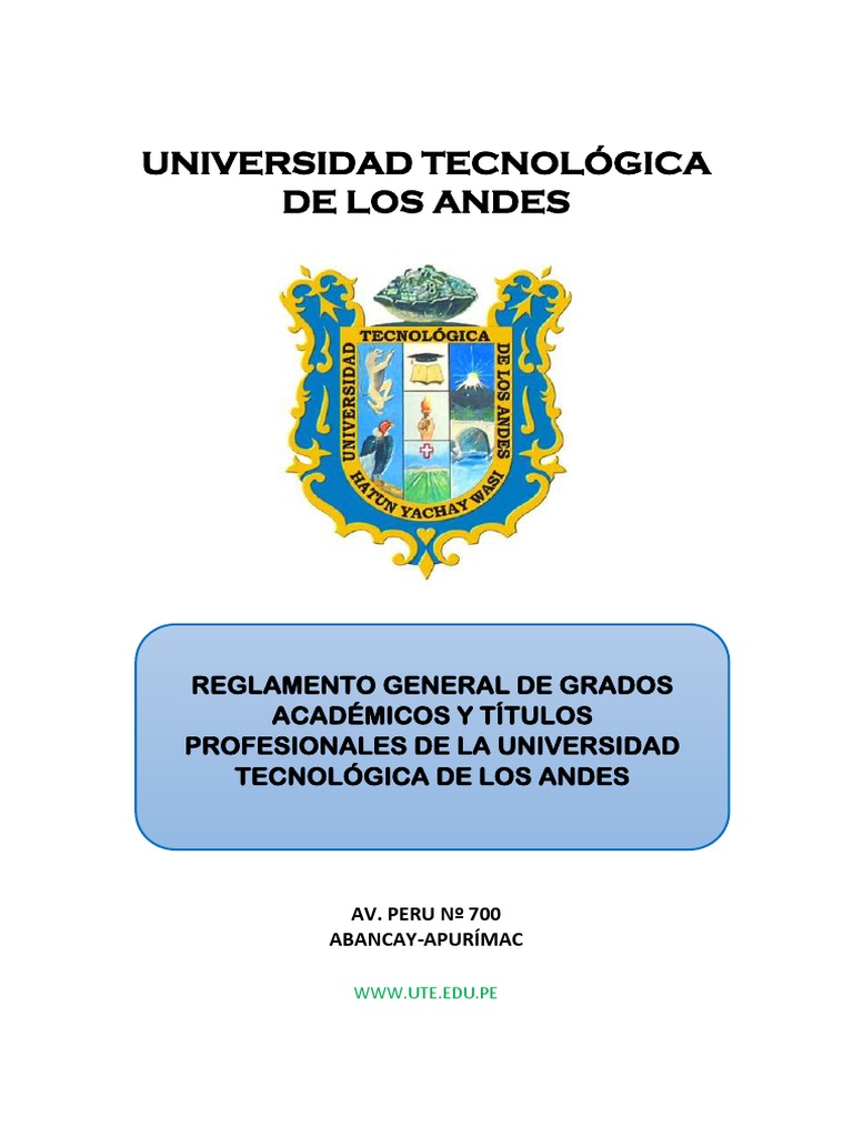 Reglamento de Grados y Títulos UTEA 2025 | PDF | Universidad | Licenciatura